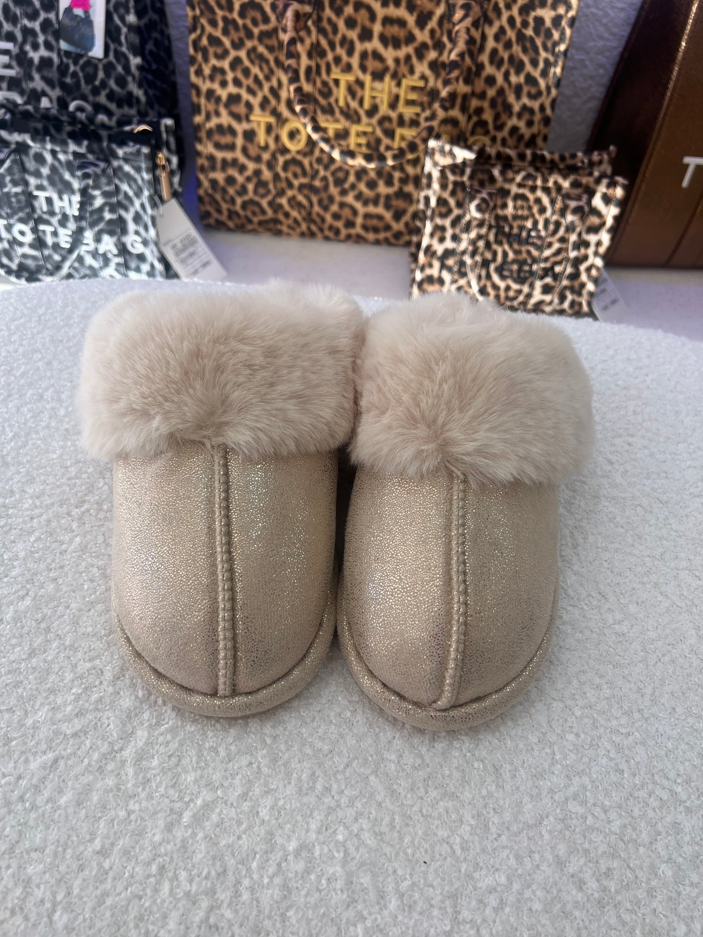 Chausson paillete beige