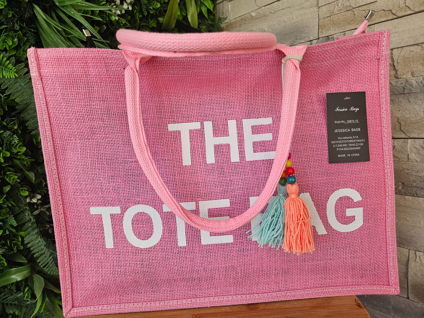 Sac tote pompon
