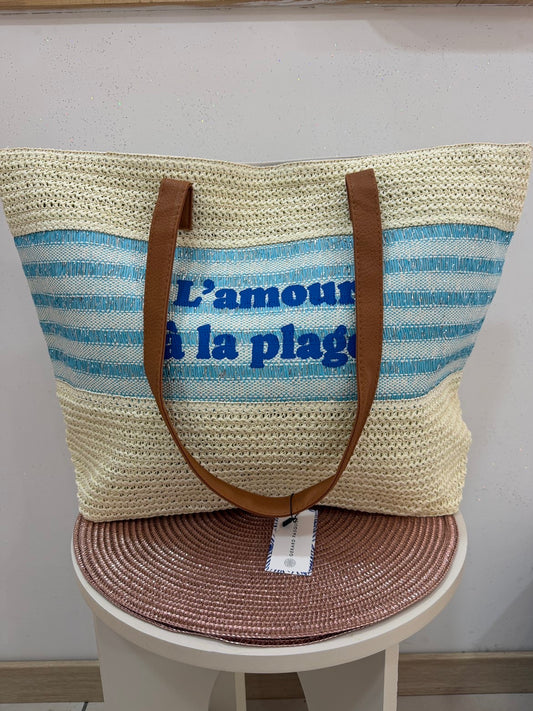 Sac plage xxl l’amour a la plage