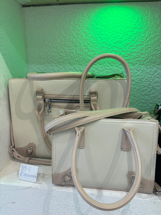 Ensemble 2 sacs beige